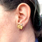 Cassette Earrings - Etched Wood