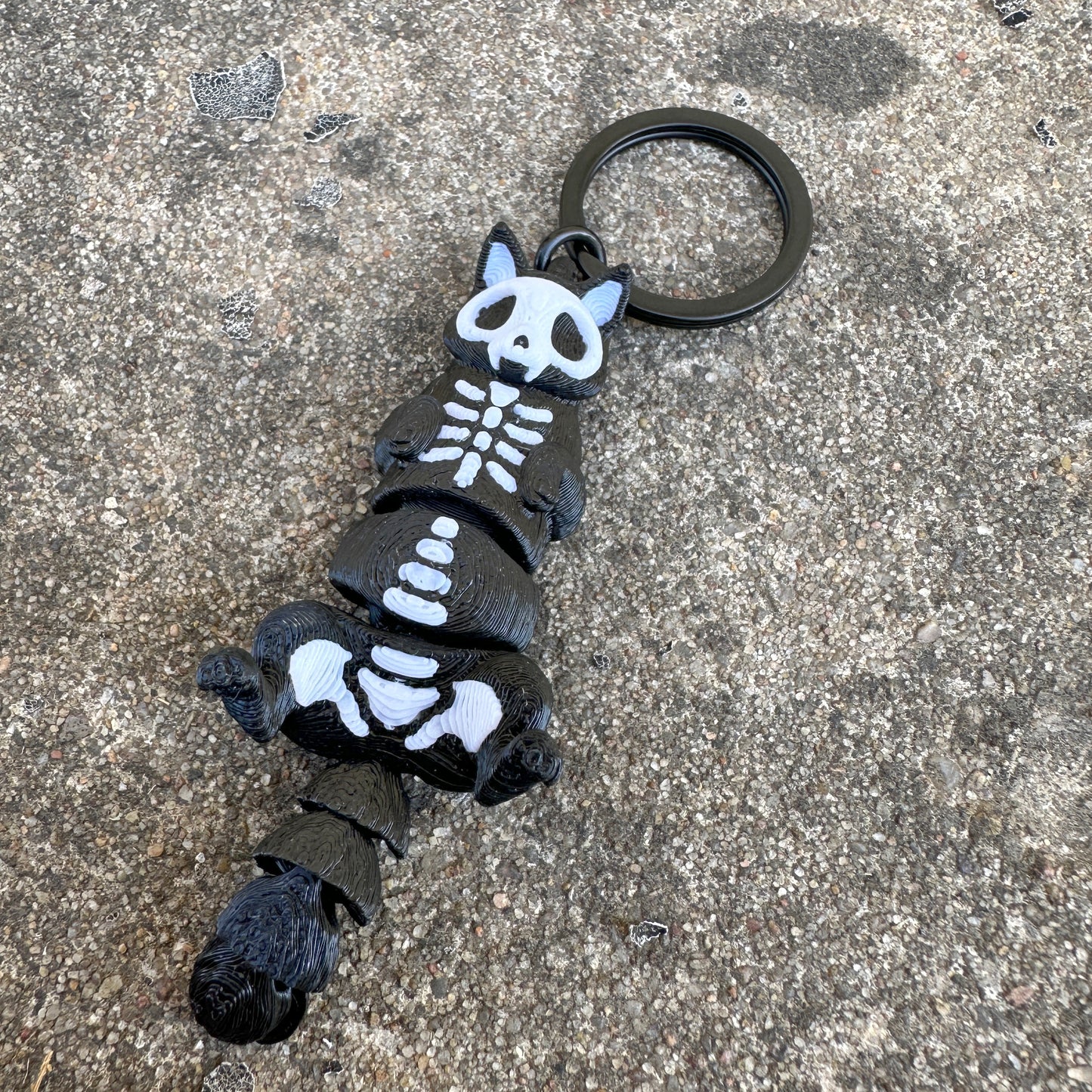 Skeleton Cat - Keychain