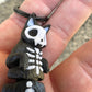 Skeleton Cat - Keychain