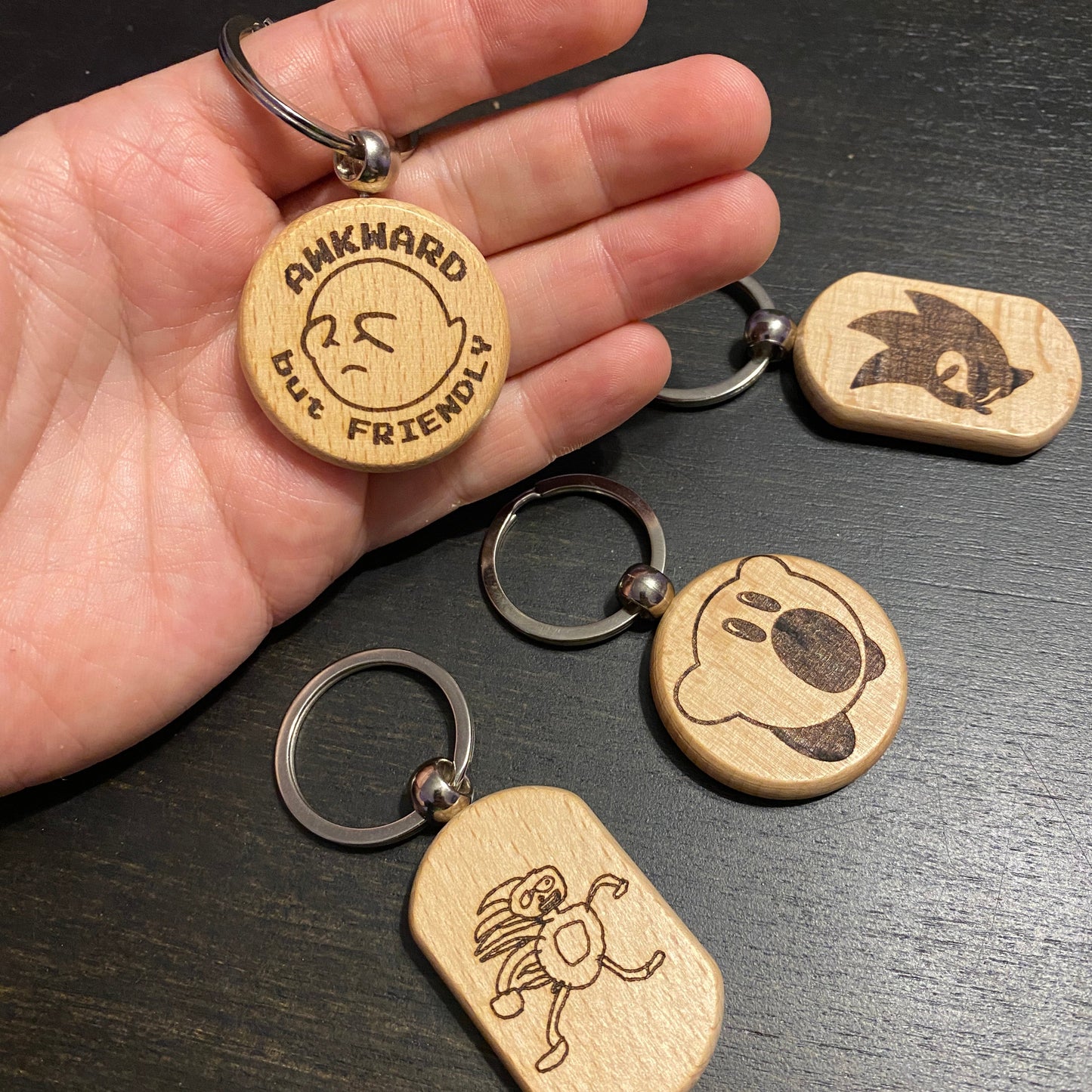 Video Game Keychain - Wood (50+ designs)