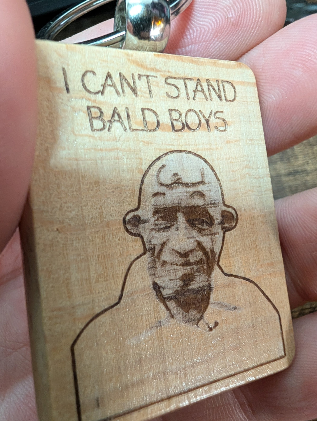 I hate bald boys - ITYSL Meme Keychain