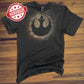 Black shirt with the Star Wars Rebel logo made using bleach